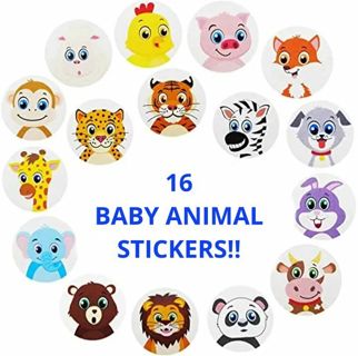 ➡️⭕SPECIAL⭕(16) 1" BABY ANIMAL STICKERS!!⭕