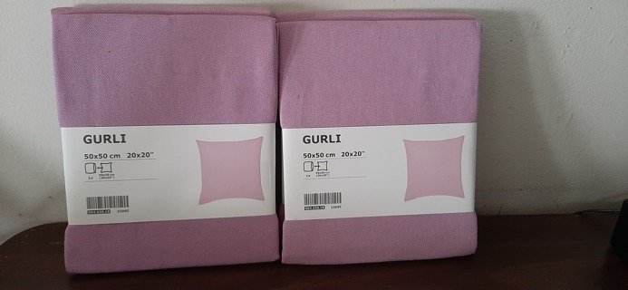 IKEA Gurli 20" x 20" Lilac Cushion Cover NEW