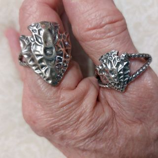 2 Sterling silver Carolyn Pollack arrowhead rings