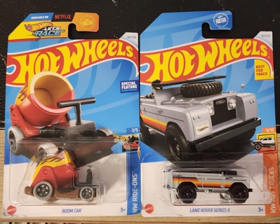 NEW - HotWheels - Lot of 2 - "Boom Car" & "Land Rover"