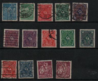 3rd Reich pre WW II issues 14 stamps different condition