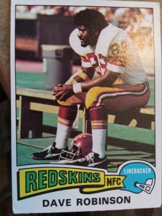 1975 TOPPS DAVE ROBINSON WASHINGTON REDSKINS FOOTBALL CARD# 46