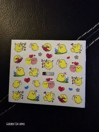 Chicken nail stickers #1