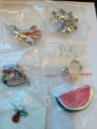 SUPER LOT OF TEN BROOCHES AND PINS- BID TO WIN