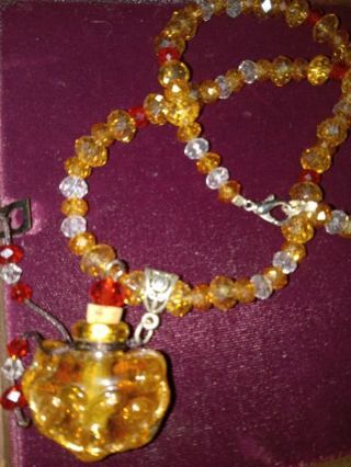 Glass heart Urn necklace