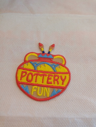 Pottery Fun Clay Pot Iron-on Patch