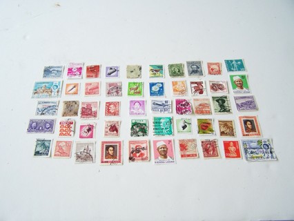 Worldwide Postage Stamps Used/Cancelled Set of 50