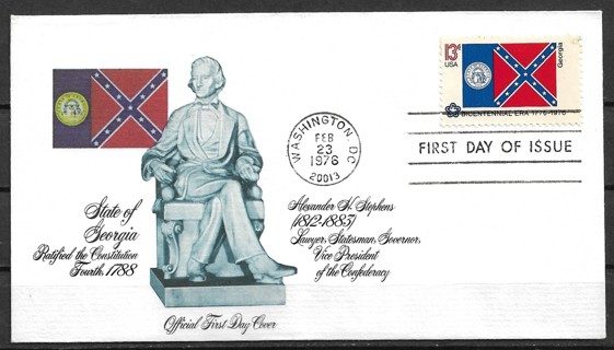 1976 Sc1636 Bicentennial State Flags: Georgia FDC