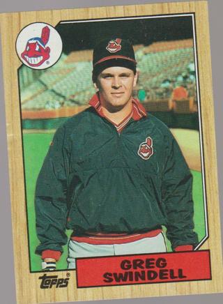 1987 Topps Greg Swindell #319 RC Rookie Cleveland Indians Baseball Card