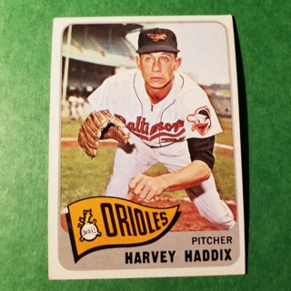 1965 - TOPPS EXMT - NRMT BASEBALL - CARD NO - 67 - HARVEY HADDIX - ORIOLES