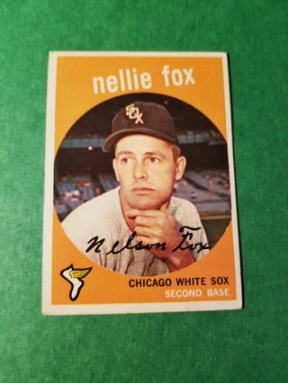 1959 - TOPPS EXMT - NRMT BASEBALL - CARD NO. 30 - NELLIE FOX - WHITE SOX