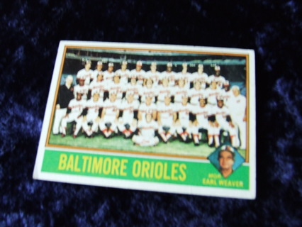 1976 Baltimore Orioles Topps Team Photo Card #73