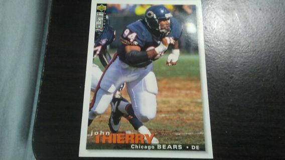 1995 UPPER DECK COLLECTORS CHOICE JOHN THIERRY CHICAGO BEARS FOOTBALL CARD# 239