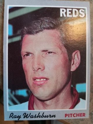 1970 T.C.G. RAY WASHBURN CINCINNATI REDS BASEBALL CARD# 22