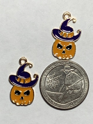 HALLOWEEN CHARMS~#53~SET OF 2 CHARMS~FREE SHIPPING!