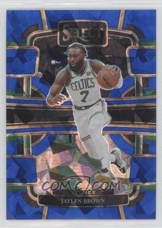 JAYLEN BROWN 2023 24 SELECT BLUE CRACKED ICE PRIZM PARALLEL BOSTON BRUINS CHAMPS