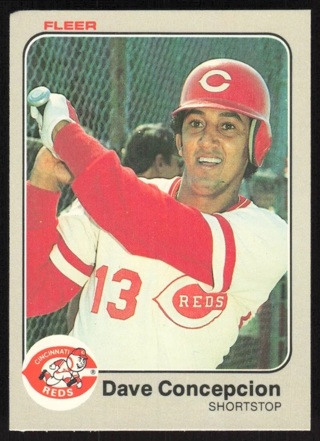 1983 Fleer Baseball Card Dave Concepcion #588 Cincinnati Reds