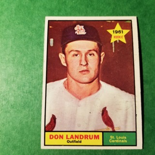 1961 - TOPPS BASEBALL CARD NO. 338 - DON LANDRUM ROOKIE - CARDINALS