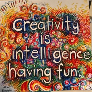 Creativity is intelligence having FUN ! - 4 x 3” MAGNET - GIN ONLY