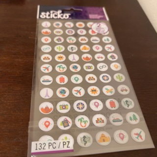 Sticko mini picture travel stickers/ 2 sheets 