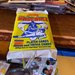 1990 score unopened pack of baseball cards 