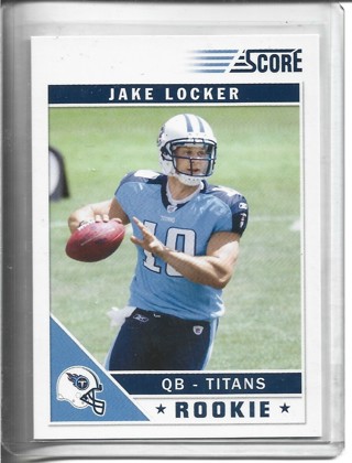 2011 Score Jake Locker Rookie Card NFL Football Card