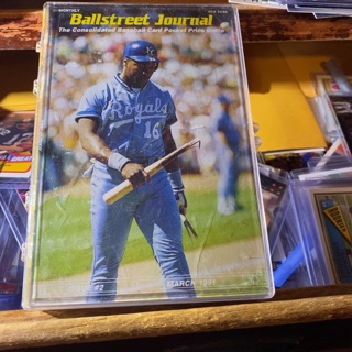 1991 ballstreet journal baseball price guide w/frank Thomas on/cover 