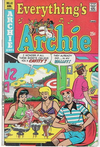 Archie Series Everything's Archie Comic No. 41 August 1975