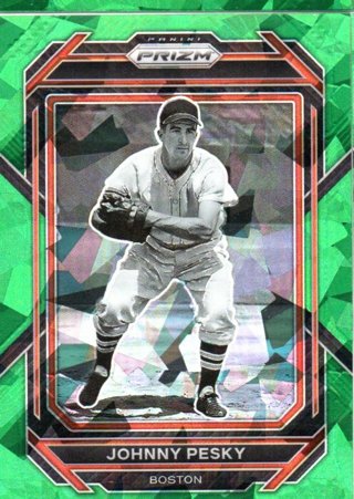 2023 Panini Prizm Johnny Pesky Green Ice