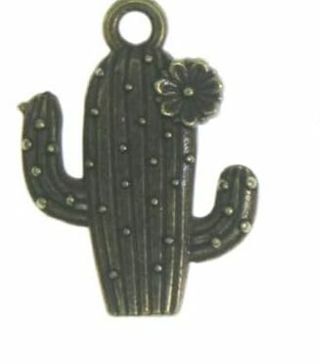 10pc Gunmetel Cactus Charms (PLEASE READ DESCRIPTION) 