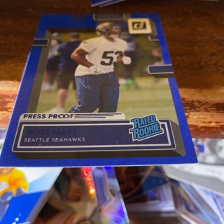 2022 panini donruss press proof boye mafe rookie football card 