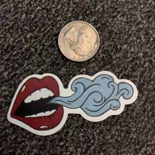 Smoking lips sticker