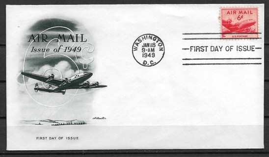 1949 ScC39 6¢ DC4 Skymaster FDC