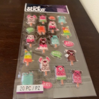 Sticko dimensional pupcicle stickers