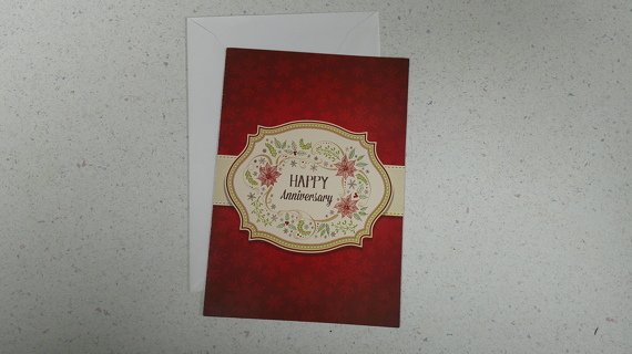 HAPPY ANNIVERSARY Card with Envelope