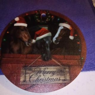 Merry Christmas Horses Acrylic Christmas Decoration