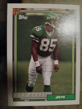 1992 TOPPS ROB MOORE NEW YORK JETS FOOTBALL CARD# 182