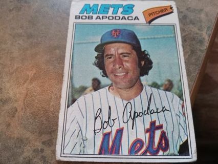 1977 TOPPS BOB APODACA NEW YORK METS BASEBALL CARD# 225