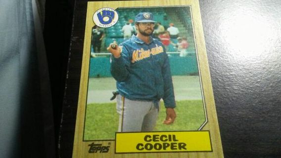 1987 TOPPS CECIL COOPER BREWERS BASEBALL CARD# 10