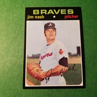 1971 Topps Vintage Baseball Card # 306 - JIM NASH - BRAVES - EXMT/NRMT+