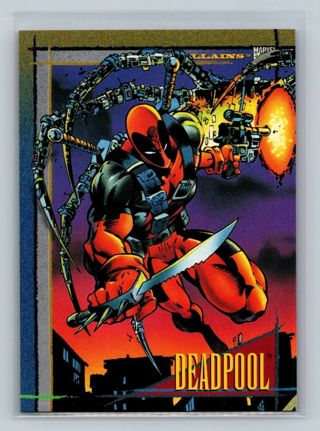 Vintage 1993 Marvel Deadpool #28 Marvel Trading Card 