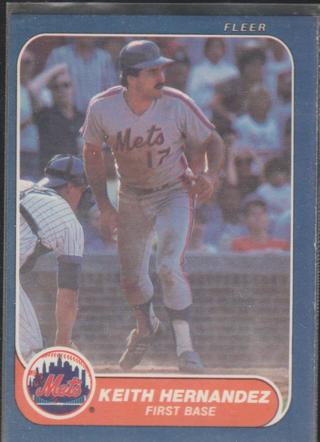 1986 Fleer New York Mets Baseball Card #84 Keith Hernandez