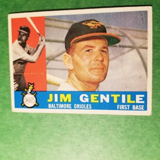 1960 - TOPPS BASEBALL CARD NO. 448 - JIM GENTILE - ORIOLES - EXMT-NRMT+