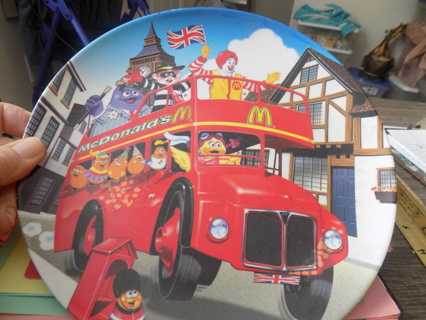Vintage 2000 Ronald McDonald Collection melamine plate double decker bus
