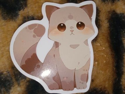 Cat Cute one new vinyl lap top stickers no refunds regular mail only