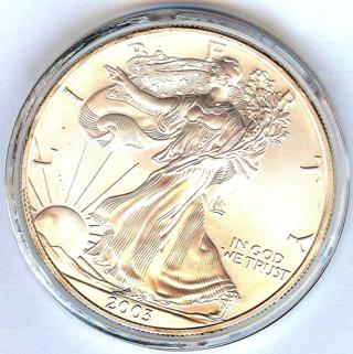 2003 ASE Liberty Silver Dollar 1 oz. .999 Fine Silver US Mint in Airtite Capsule