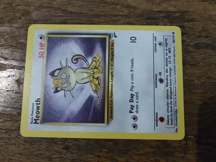 Pokemon Base Set 2 Meowth 80/130 #1