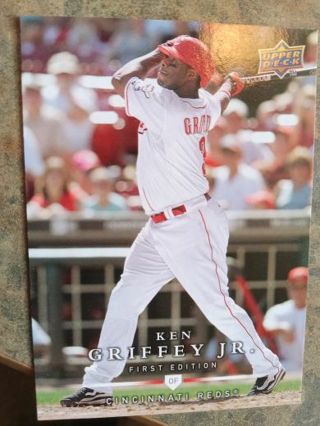 2008 UPPER DECK FIRST EDITION KEN GRIFFEY JR. CINCINNATI REDS BASEBALL CARD# 198