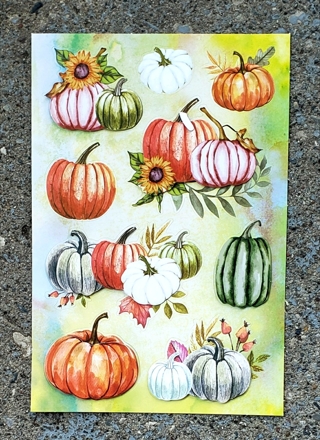 3 D FALL PUMPKIN STICKERS STYLE 1