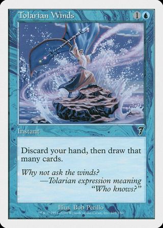 Include description Filter  2001 MTG Tolarian Winds 7th Edition Blue MAGIC THE GATHERING Card